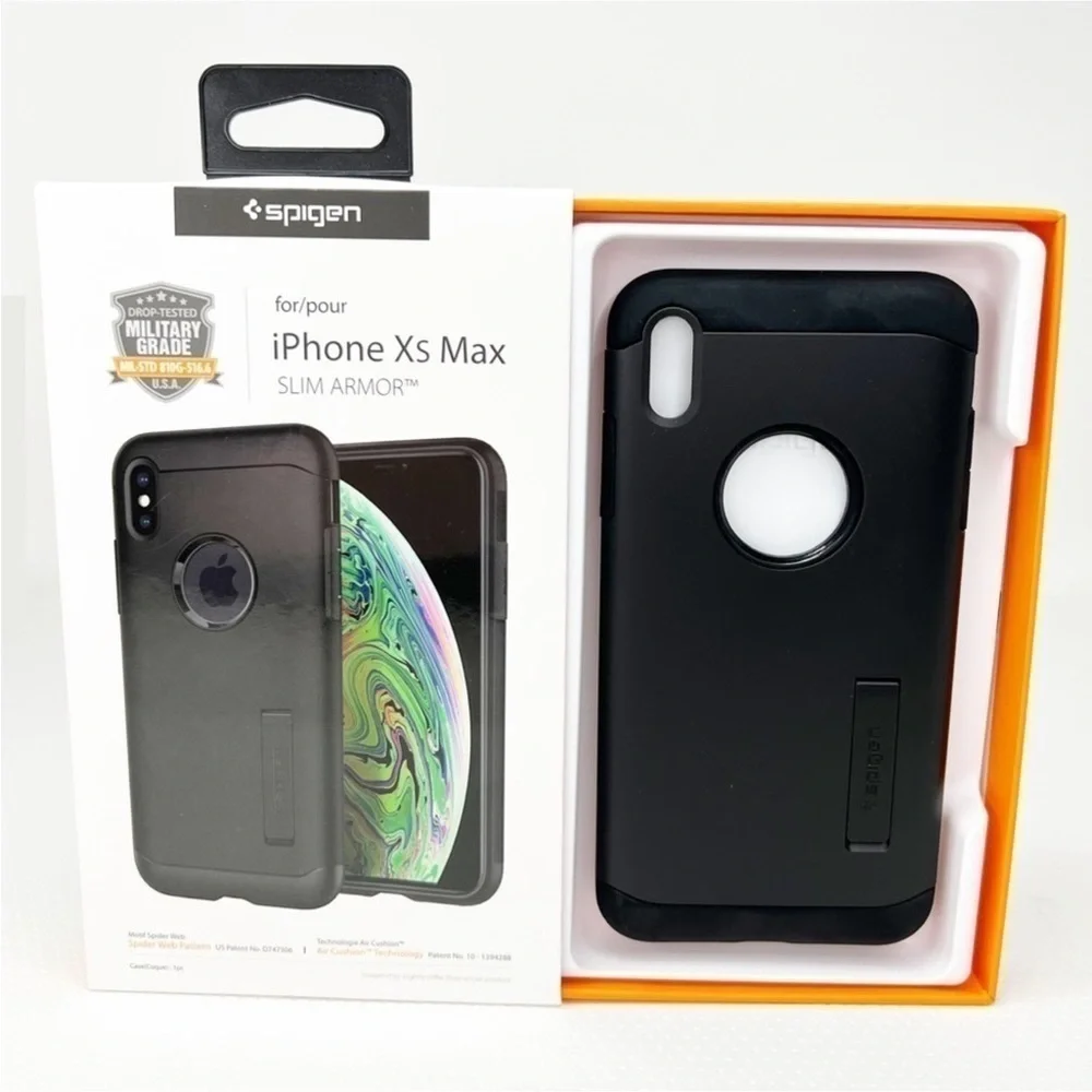 Spigen iPhone XS Max Slim Armor Black Case New in Box NWT